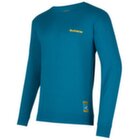 Sweat-shirt La Sportiva CLIMBING ON THE MOON Sweatshirt Men Turchese/Giallo