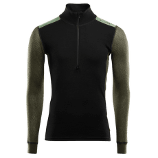 T-shirt a manches longues Aclima WoolNet Mockneck Shirt Men Jet Black / Olive Night / Dill