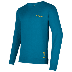 Sweat-shirt La Sportiva CLIMBING ON THE MOON Sweatshirt Men Turchese/Giallo