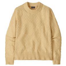 Pull Patagonia Recycled Wool Crewneck Sweater Women Chevron Cable: Natural