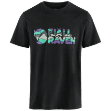 T-shirt a manches courtes Fjällräven Multicolor Logo T-Shirt Men Black