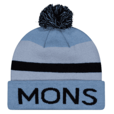Casquettes Mons Royale McCloud Pom Pom Merino Beanie Ice Blue / Moonstone / Black