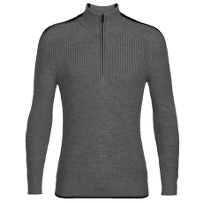 Pull (fermeture 3/4) Icebreaker Lodge LS Half Zip Sweater Men Gritstone HTHR/Black