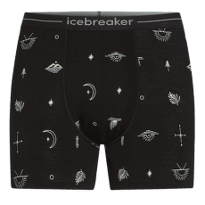 Caleçons Icebreaker Merino 150 Anatomica Boxers Explore More AOP Men BLACK/AOP