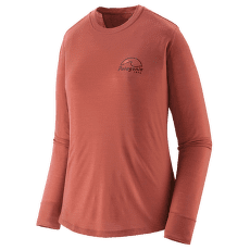 T-shirt a manches longues Patagonia Long-Sleeved Cap Cool Merino Blend Graphic Shirt Women Imagine Moon: Potters Red