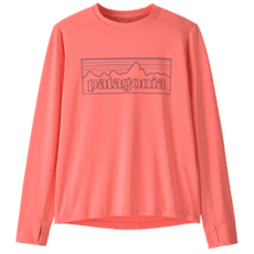 T-shirt a manches longues Patagonia Long-Sleeved Cap Silkweight T-Shirt Kids P-6 Outline: Pickled Pink