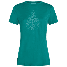 T-shirt a manches courtes Icebreaker Merino 150 Tech Lite III SS Tee Hike Path Women TIDAL TEAL