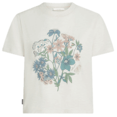 T-shirt a manches courtes Icebreaker Merino 150 Tech Lite SS Crop Tee NZ Flora Women ECRU HTHR