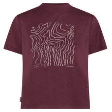 T-shirt a manches courtes Icebreaker Merino 150 Tech Lite SS Crop Tee Great Heights Women DK BERRY