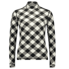 T-shirt a manches longues Mons Royale Cascade Merino Base Layer Mock Neck Long Sleeve Women Check