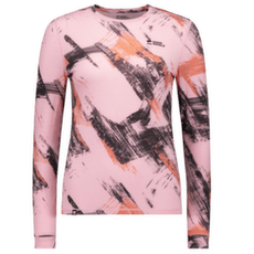 T-shirt a manches longues Mons Royale Cascade Merino Base Layer Long Sleeve Women Paintbrush Pink