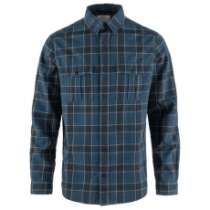 Chemises a manches longues Fjällräven Övik Travel Shirt LS Men Indigo Blue-Dark Navy