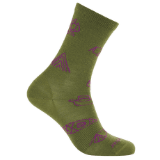 Chaussettes Icebreaker Merino Lifestyle Ultralight Crew Camp Essentials Women SPHAGNUM/PASSION