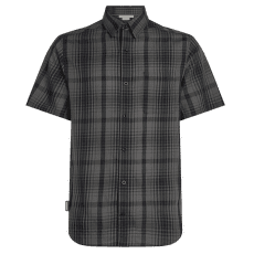 Chemises a manches courtes Icebreaker Merino 125 Cool-Lite™ Steveston SS Shirt Plaid Men OBSIDIAN/BLACK/P