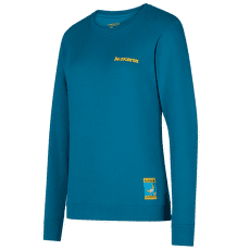 T-shirt a manches longues La Sportiva Climbing on the Moon Sweatshirt Women Turchese/Giallo