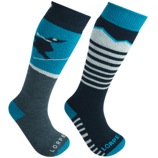 Chaussettes hauteur genou Lorpen T1 MERINO KIDS SKI 2PACK ECO BLUE