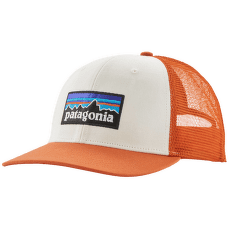 Casquette de baseball Patagonia P-6 Logo Trucker Hat White w/Redtail Rust