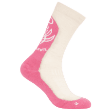 Chaussettes Icebreaker Merino Hike+ Light Crew Fresh Fern Women CHALK/POP/SNOW
