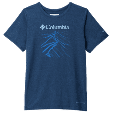 T-shirt a manches courtes Columbia Tech Trail™ Short Sleeve Graphic Shirt Collegiate Navy Heather, Ridge Line Life 464