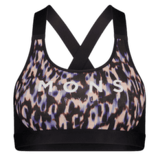 Brassiere Mons Royale Stela X-Back Bra Women Rock Leopard/Black