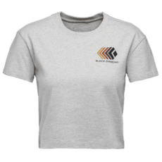 T-shirt a manches courtes Black Diamond Faded Crop SS Tee Women Nickel Heather