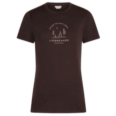T-shirt a manches courtes Icebreaker Merino 150 Tech Lite SS Tee Peaceful Pass Women BITTERSWEET