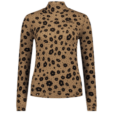 T-shirt a manches longues Mons Royale Cascade Merino Base Layer Mock Neck Long Sleeve Women Aoraki Lily Toffee