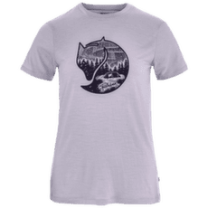 T-shirt a manches courtes Fjällräven Abisko Wool Fox SS Women Lavender Mist- Dark Navy