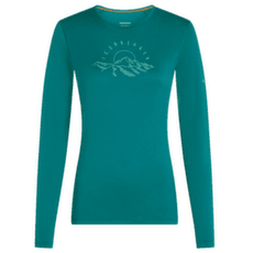 T-shirt a manches longues Icebreaker Merino 200 Oasis LS Crewe Sunrise Summit Women TIDAL TEAL
