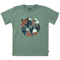T-shirt a manches courtes Fjällräven Kids Forest Findings T-shirt Patina Green