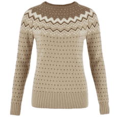 Pull Fjällräven Övik Knit Sweater Women Fossil-Suede Brown