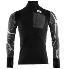 Pull (fermeture 3/4) Aclima Lars Monsen Femunden Polo Jet Black/Marengo/Femunden Dark