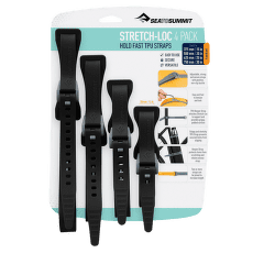 Sangle de sécurité Sea to Summit Stretch-Loc Set - All Sizes 20mm 4 Pack Black-Black