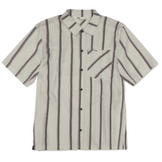 Chemises a manches courtes Mons Royale AT Merino Short Sleeve Shirt Men Bone Stripe