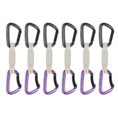 Ensemble Expreska Mammut Workhorse Keylock 12 cm 6-Pack Quickdraws Straight Gate/Bent Gate Key Lock grey-alpine