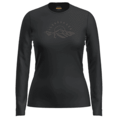 T-shirt a manches longues Icebreaker Merino 200 Oasis LS Crewe Sunrise Summit Women BLACK
