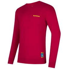 Sweat-shirt La Sportiva CLIMBING ON THE MOON Sweatshirt Men Fucsia/Giallo