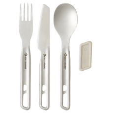 Couverts Sea to Summit Detour Stainless Steel Cutlery Set - [1P] [3 Piece] Stainless Steel Grey