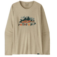 T-shirt a manches longues Patagonia L/S Cap Cool Daily Graphic Shirt Women Fitz Roy Foliage: Pumice X-Dye