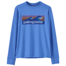 T-shirt a manches longues Patagonia Long-Sleeved Cap Silkweight T-Shirt Kids Boardshort Logo: Abundant Blue