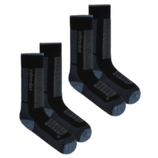 Chaussettes hauteur genou Icebreaker Merino Blend Ski+ Medium OTC 2 Pack Women BLACK/DAWN/GRAPHITE