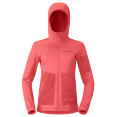 Veste Norrona falketind warm2 stretch Hood Women Deep Sea Coral/Baked Apple