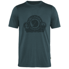 T-shirt a manches courtes Fjällräven Abisko Wool Classic SS Men Dark Navy