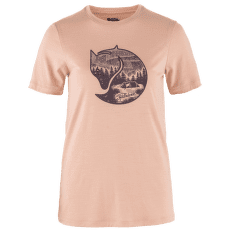 T-shirt a manches courtes Fjällräven Abisko Wool Fox SS Women Chalk Rose-Port