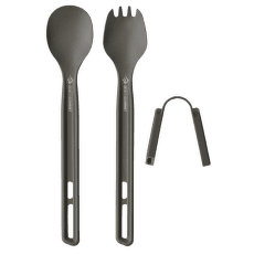 Couverts Sea to Summit Frontier UL Cutlery Set - [2 Piece] Long Handle Spoon and Spork Aluminium Hard Anodised Grey