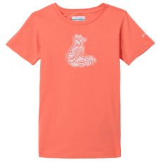 T-shirt a manches courtes Columbia Mission Lake Short Sleeve Graphic Shirt Girls Hot Coral, Foxy Swirl 810