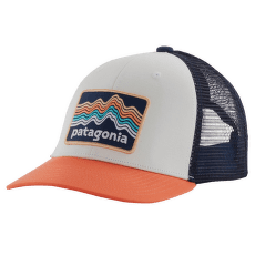 Casquette de baseball Patagonia Trucker Hat Kid Ridge Rise Stripe: Coho Coral