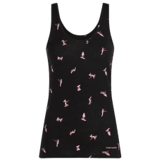 Débardeur Icebreaker Merino 150 Siren Tank Snow Day women BLACK/ACID PINK/AOP