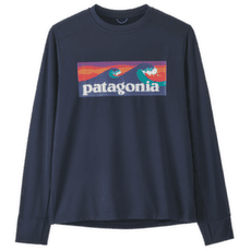 T-shirt a manches longues Patagonia Long-Sleeved Cap Silkweight T-Shirt Kids Boardshort Logo: New Navy