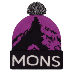 Casquettes Mons Royale Mtn Pixel Merino Pom Pom Beanie Purple Bolt / Black